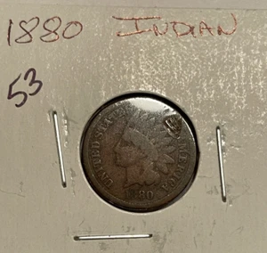 1880 Indian Head Cent Penny - Picture 1 of 2