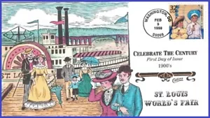 USA1 #3182e U/A COLLINS HAND PAINTED FDC   1900 World's Fair St. Louis - Picture 1 of 1
