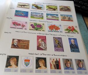 Cayman Islands 22 Stamps - 5 Full Sets 1981/2 - SG: 530/33 - 537/48 - MLH VF