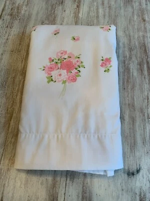 De Colección Burlington House Estrella Dorada Doble Hoja Plana Blanco Rosa Rosas Floral Casa de Campo Foto 1 de 4