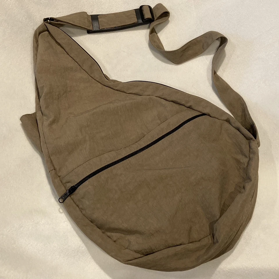 AmeriBag EE. UU. Bolso Espalda Saludable Nylon Bandolera/Mochila XL Taupe Oliva Viaje Foto 1 de 4