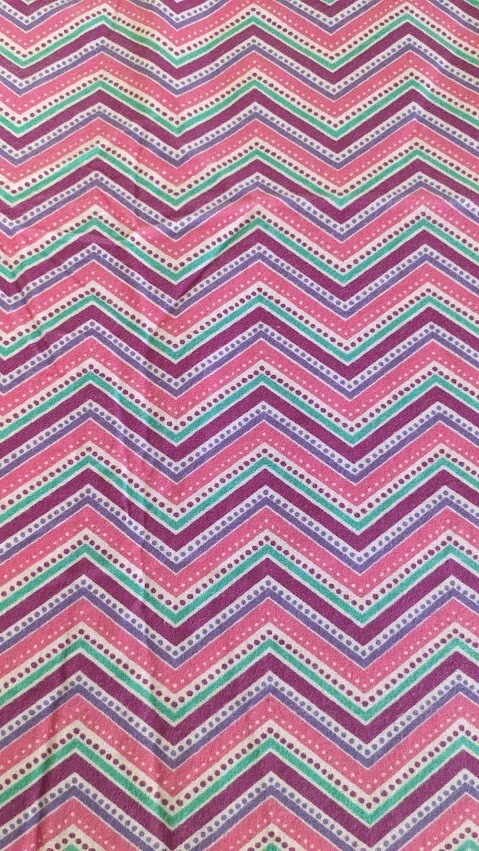 Joann Snuggle Flannel 2-1/3 yards by 44 inches Pink/Lavender/Green Chevron - Image 1 of 3