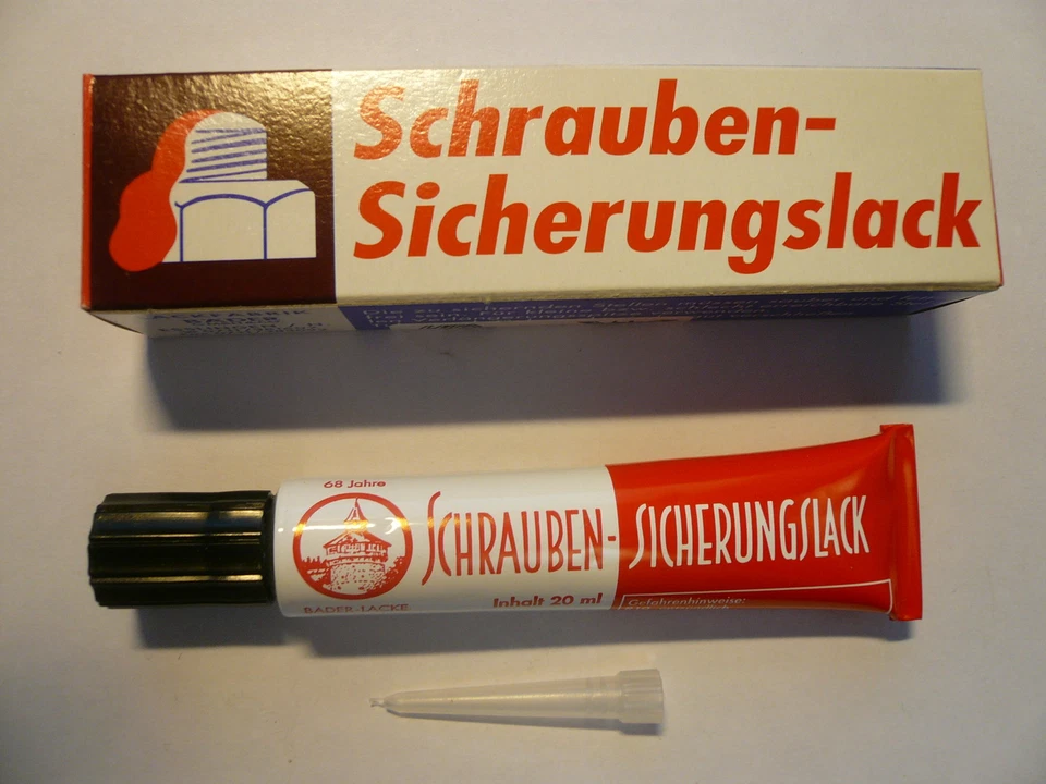 Tube de peinture blanche pour filet de vis ou boulon avec canule 20ml - Image 1 of 1