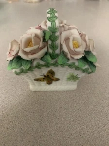 Portmeirion. 2 Deko Keramik Körbe Marienkäfer Schmetterling rosa Lilie.🐞🦋🧺 - Bild 1 von 6