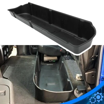 Underseat Storage Box Fits 09-14 Ford F150 Super Crew Cab Seat w/o Subwoofer Blk Foto 1 de 4