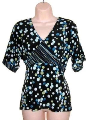Blusa Josephine Chaus Lunares Cuello en V Mangas Kimono Talla S B14 Foto 1 de 2