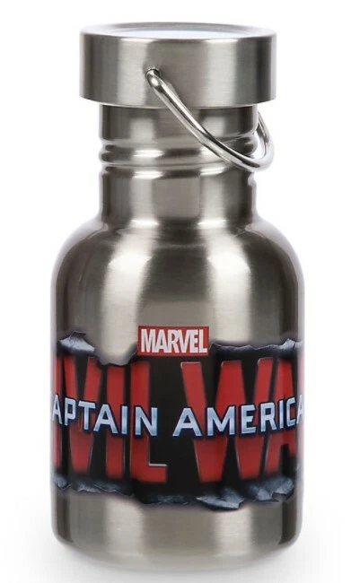 Marvel Captain America Civil War Stainless Steel Water Bottle 12oz Disney