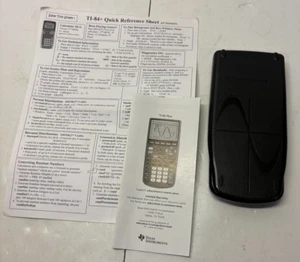 Calculadora gráfica Texas Instruments TI-83 Plus con cubierta y hoja de referencia - Imagen 1 de 6