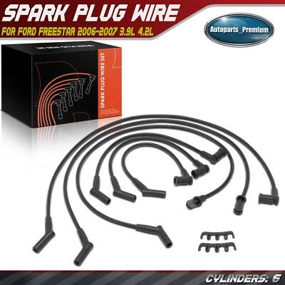 Juego de 6 cables de bujías para Ford Freestar 2006-2007 Mercury Monterey V6 3,9 L 4,2 L Foto 1 de 4