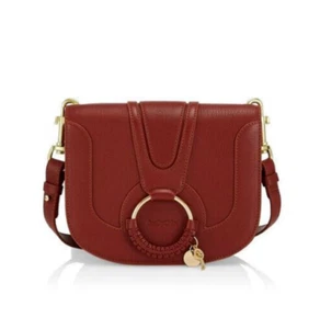 Nuova con etichette See by Chloe - Borsa da sella in pelle Hana - marrone rossastro - Foto 1 di 3