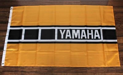 Yamaha Banner Flag Carreras Motocicleta Motociclista Speedblock Bloque de Velocidad Amarillo Foto 1 de 4