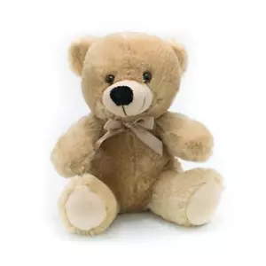 Juguete de peluche beige de 9" oso de peluche animal de peluche regalo nuevo - Imagen 1 de 3
