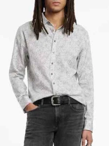 NWT $328 John Varvatos Nye Long Sleeve Shirt In Dutch Blue Size: Small - Picture 1 of 5
