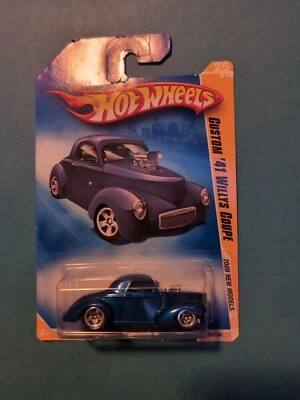 HOT WHEELS 2009 NEW MODELS CUSTOM '41 WILLYS COUPE 25/42 BLUE 5 SPOKE WHEELS - Image 1 of 3