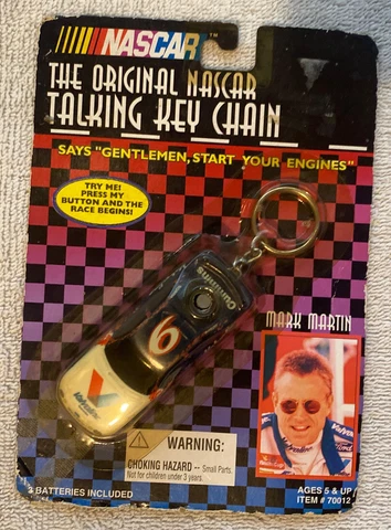 BSI 1998 Nascar Talking Keychain Mark Martin's #6 Valvoline Ford Taurus Racecar Cover