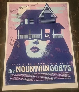  The Mountain Goats FULL FISH MOON TOUR 2011 signed handsigniert  - Bild 1 von 6