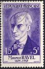 FRANCIA 1956 - Usato 15+5 F.  Beneficenza Personaggi famosi Ravel #FRY
