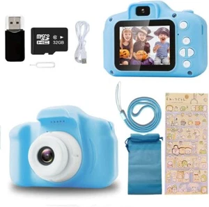 Kinderkamera Digitalkamera Spielzeug 2 Zoll HD-Bildschirm 1080P 32GB TF-Karte Vi - Bild 1 von 8
