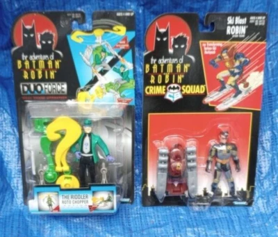 Lote de figuras de acción The Adventures of Batman & Robin sin usar, en caja, Riddler Ski Blast Kenner Foto 1 de 4