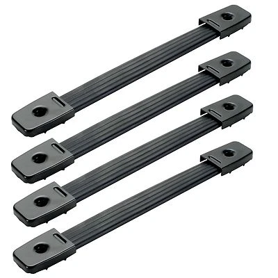 4 x Steel Reinforced Rubber Flight Case Handle Steel End Caps - Guitar Amp Strap