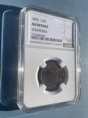 1835 Classic Head Half Cent NGC AU Details - Image 1 of 4