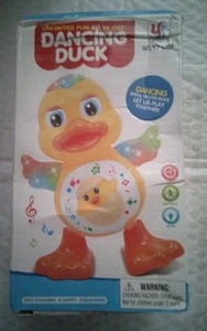 ElectricDancingDuckFunnyBlinkEyesFlashingLight ShakeTheBodyCuteMusicalCartoonani - Picture 1 of 10