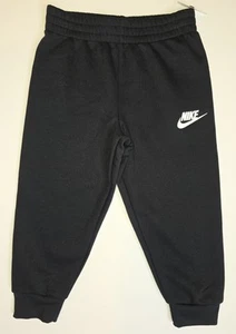 NIKE Kid's Black Fleece Jogger Sweatpants Toddler Size 4T XS Active Logo NWT - Picture 1 of 21