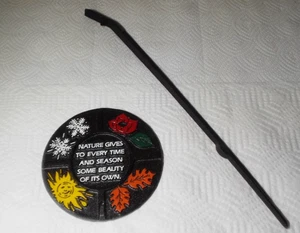 VINTAGE EMIG 8152 NOS TIME AND SEASONS CAST METAL GARDEN SIGN READ!! - Picture 1 of 8