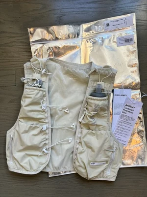 Chaleco de hidratación Satisfy Running Justice Cordura 5L mineral blanco roto S/M Foto 1 de 4