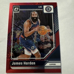 2024-25 Panini Donruss Optic James Harden Red Sparkle Prizm 25/75 Clippers #211 - Picture 1 of 2