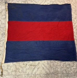 Navy Signal Flag Pennant Maritime Cotton LONG Wool Vintage WWII Numeral 3 Three - Picture 1 of 8