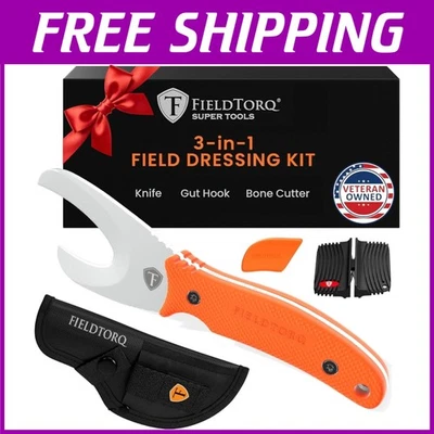 Juego de cuchillos de caza Ultimate | Súper herramienta 3 en 1 con funda Foto 1 de 4