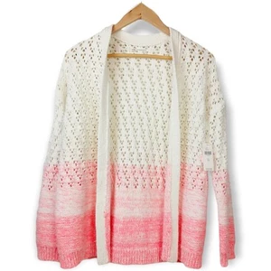 Anthropologie SZ XS Faustia Dip Dyed Cardigan Cotton Linen Blend $138 NWT - Picture 1 of 10