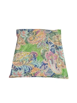 Almohada Floral Ralph Lauren Paisley Euro Sham 100% Algodón Multicolor Foto 1 de 4