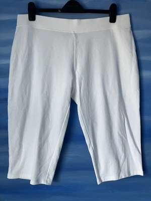 M&S Collection Ladies Size Crop Pants Capri Trousers White 3/4 Leg Marks Spencer - Image 1 of 4