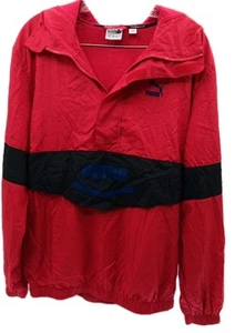 Puma Evo Windbreaker Jacke Herren Medium Rot Retro Kapuze Freizeit Logo Sport - Bild 1 von 11