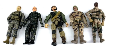 Blue Box Toys BBi Elite Force Military Action Figure 4" Tall 2007 Lot of 4 - Image 1 of 4