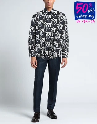 PVP €271 TRUSSARDI Camisa Abotonada Talla 40/M Estampado Mangas Largas Calce Relajado Foto 1 de 4
