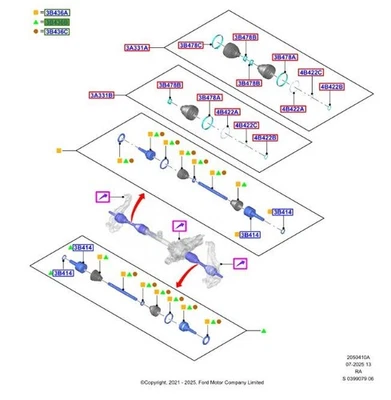 Ford Ranger Raptor Next-Gen 2022-25 DRIVE AXLE SHAFT DRIVESHAFT LH (Left) - Image 1 of 2