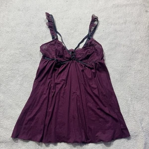 Torrid Sleepwear Nightgown Womens 1 Babydoll Flowy Sleeveless Chemise Purple Top - Picture 1 of 10