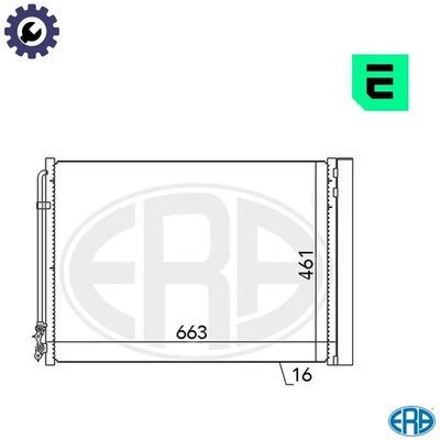 CONDENSER AIR CONDITIONING 667079 FOR BMW 5/F10/F11/Gran/Turismo/F07 B47D20 2.0L - Image 1 of 4