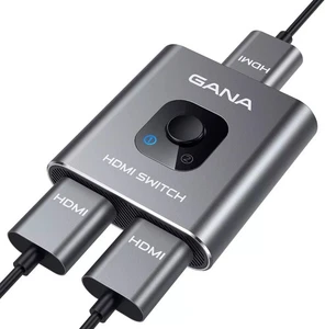 HDMI Splitter, 4K HDMI Switch 2 in 1 Out or 1 in 2 Out, Aluminum HDMI Switcher - Picture 1 of 5