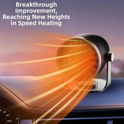 12V Defroster 360-Degree Rotation ABS Material Adjustable Airflow Settings - Image 1 of 4