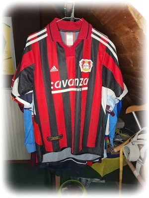 Fußball Trikot Bayer Leverkusen 2000 2001 Teamsigniert Autogramme Unterschriften - Bild 1 von 4
