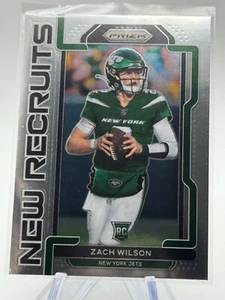 2021 Panini Prizm Zach Wilson New Recruits RC Football - Picture 1 of 2