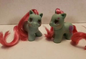 Vintage My Little Pony G1 Teeny Pony Zwillinge Rasseln und Tattles 1990 selten g - Bild 1 von 4
