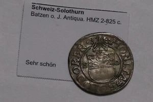 🧭 🇨🇭 SWITZERLAND SOLOTHURN MEDIEVAL BATZEN SHARP DETAILS 2.90Gr B86 #Z8630 - Picture 1 of 5