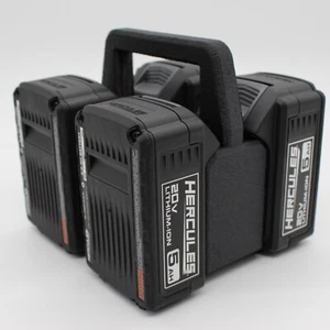 Hercules 20V 4 Slot Battery Caddy Carrying Case Battery Holder - Picture 1 of 16