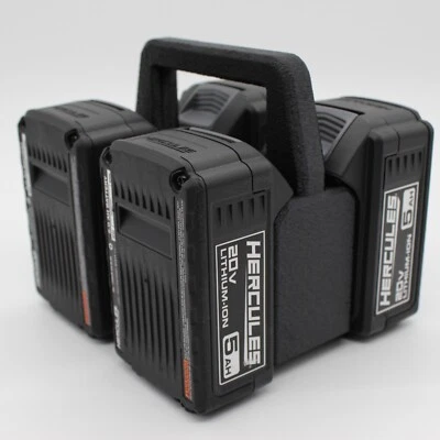 Hercules 20V  4 Slot Battery Caddy Carrying Case Battery Holder - Image 1 of 4