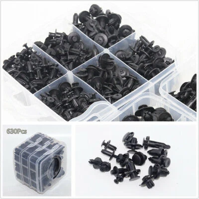 630 Pcs Boxed Plastic 13 Kinds 3 Layer Car SUV Bumper Fasteners Clips Universal - Image 1 of 4